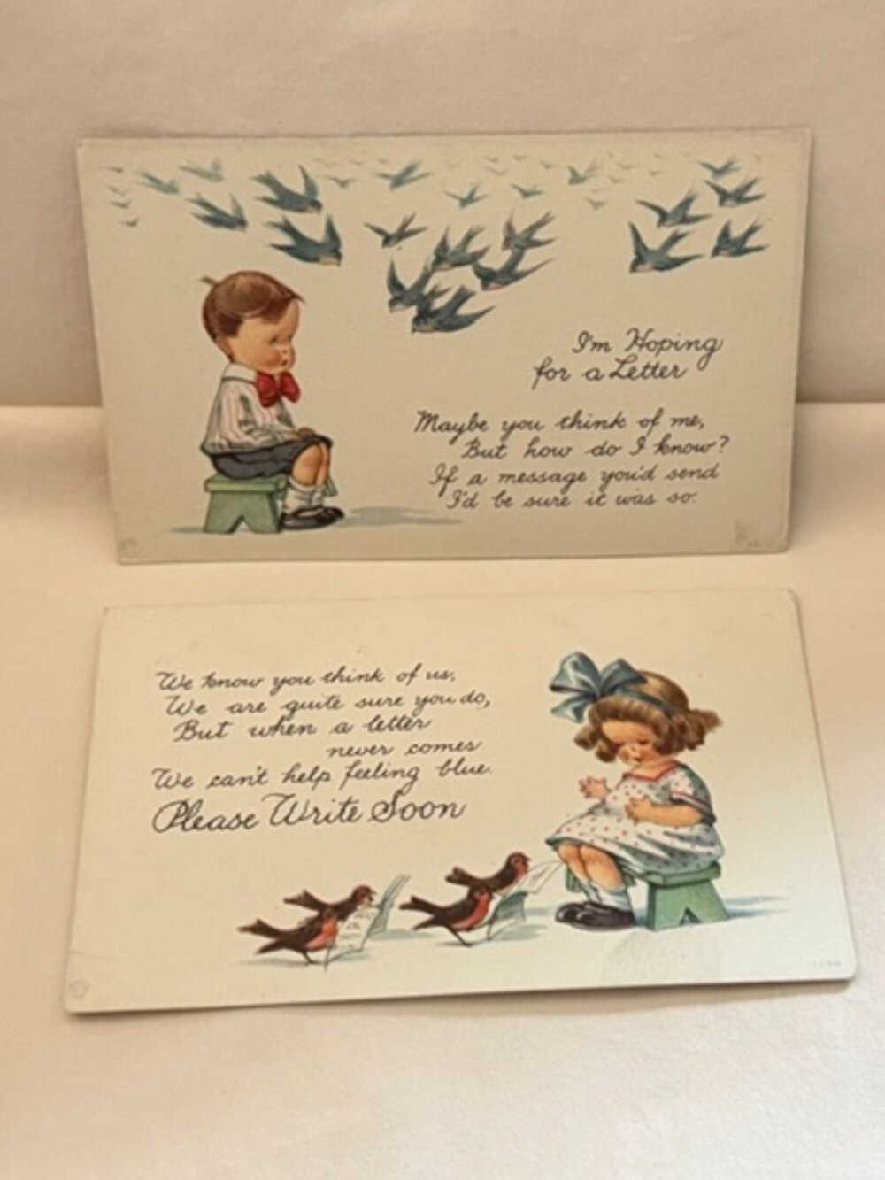Antique Write Soon Postcards